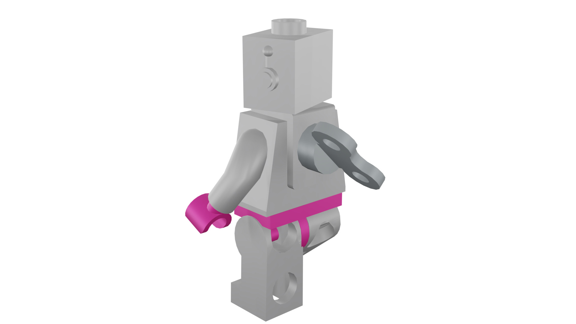 3D print minifigure - 71002-16 Lady Robot 3D print model_32