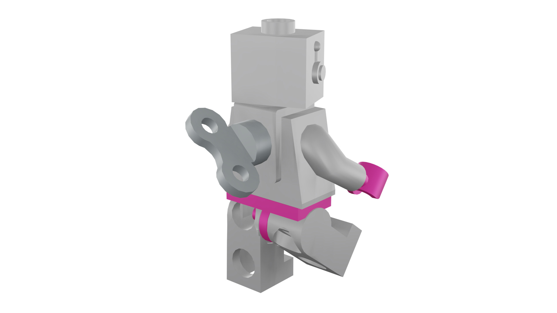 3D print minifigure - 71002-16 Lady Robot 3D print model_22