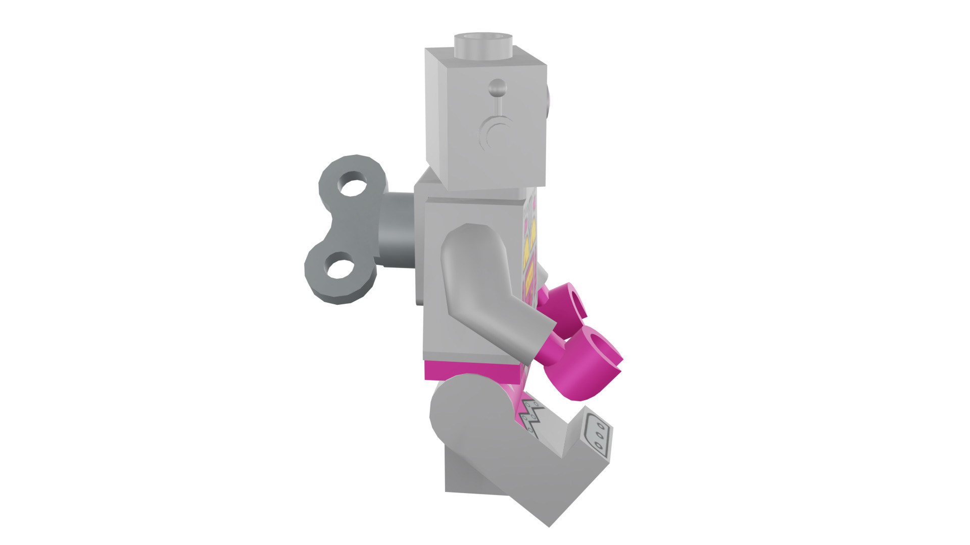 3D print minifigure - 71002-16 Lady Robot 3D print model_15