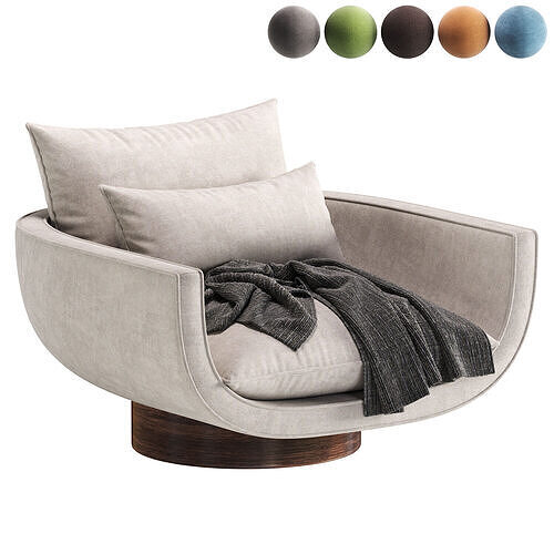 Armchair SALEMI By Cazarina Interiors 3D model