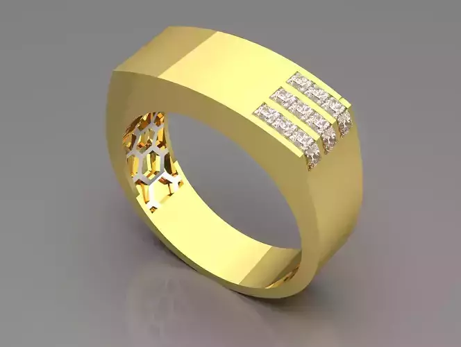 man diamond gold ring mr0160