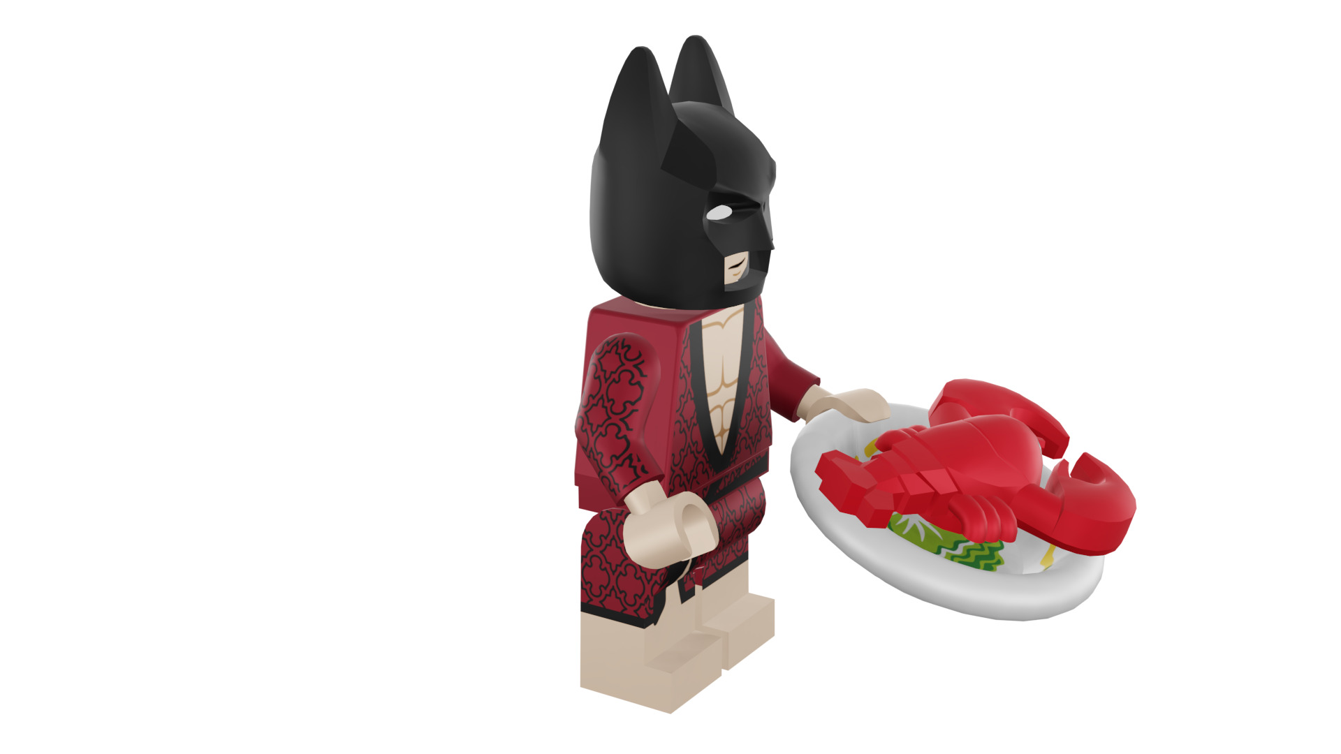 3D print minifigure - 71017-1 Lobster-Lovin Batman 3D print model_16