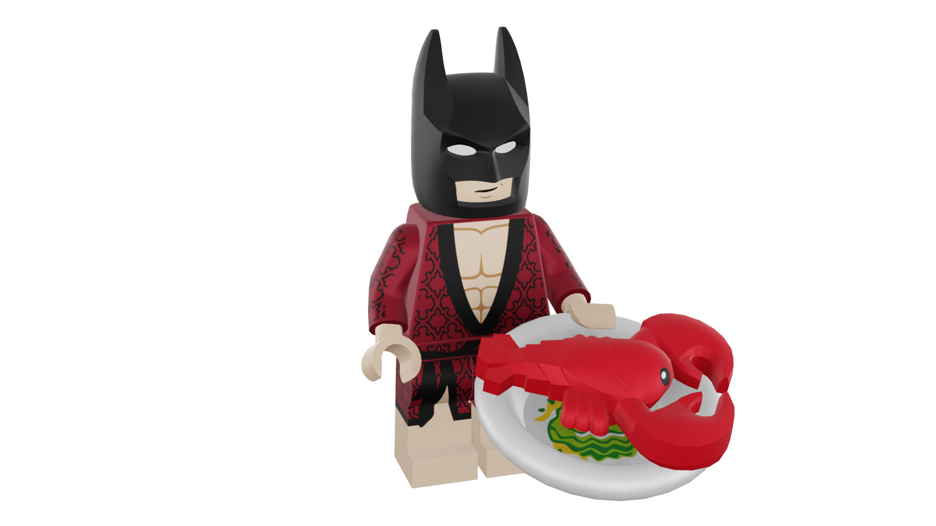 3D print minifigure - 71017-1 Lobster-Lovin Batman 3D print model_11