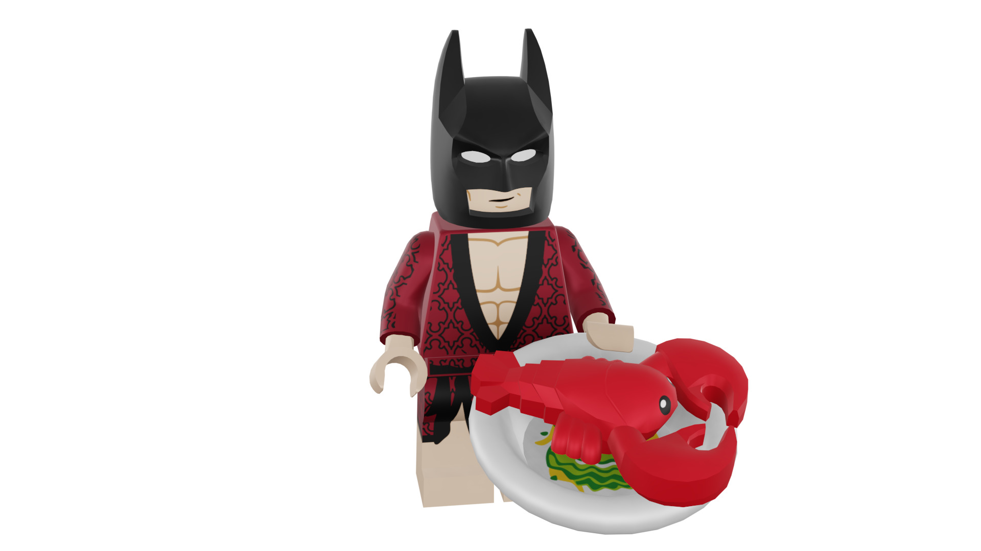 3D print minifigure - 71017-1 Lobster-Lovin Batman 3D print model_10