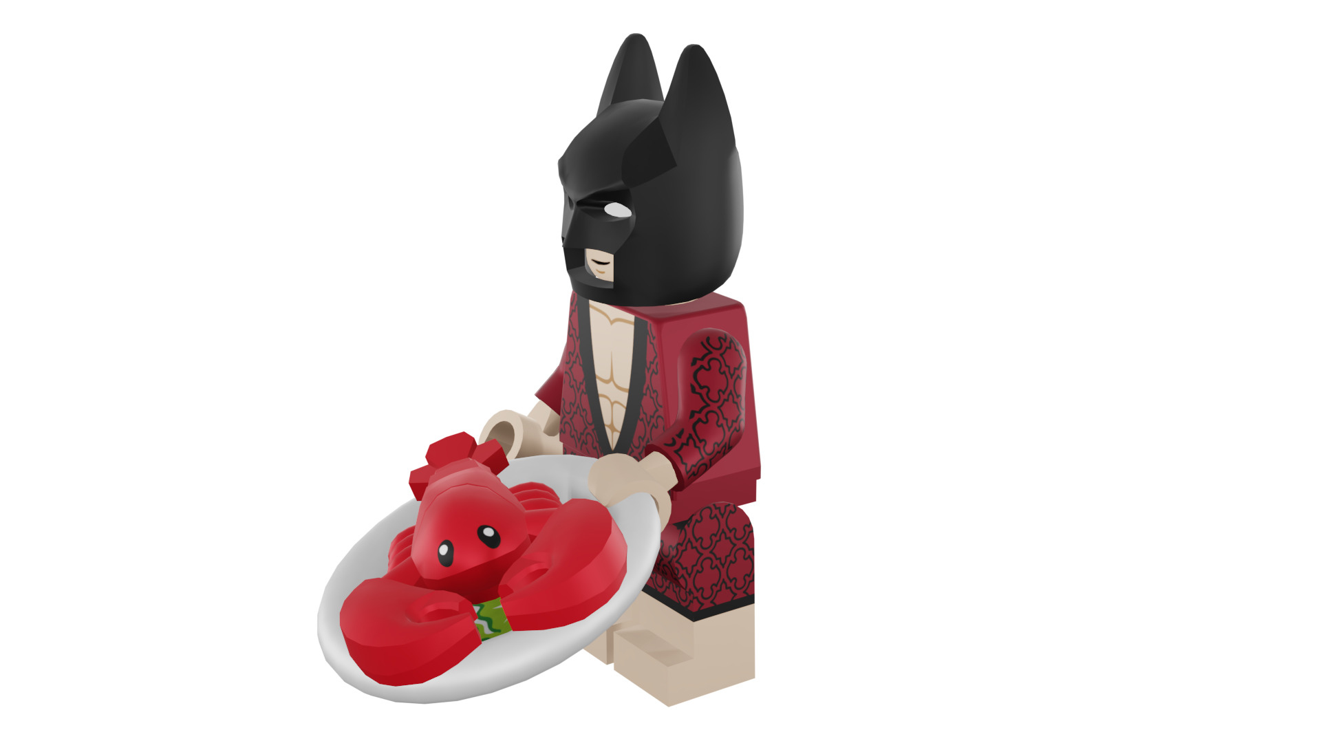 3D print minifigure - 71017-1 Lobster-Lovin Batman 3D print model_46
