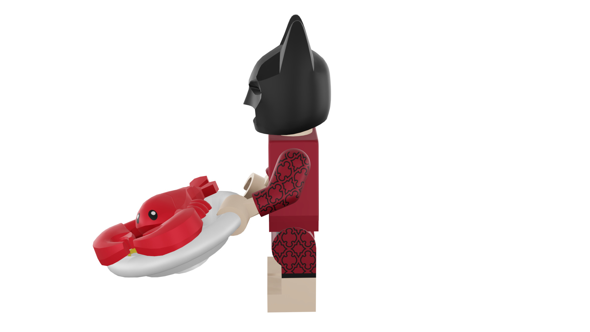 3D print minifigure - 71017-1 Lobster-Lovin Batman 3D print model_42