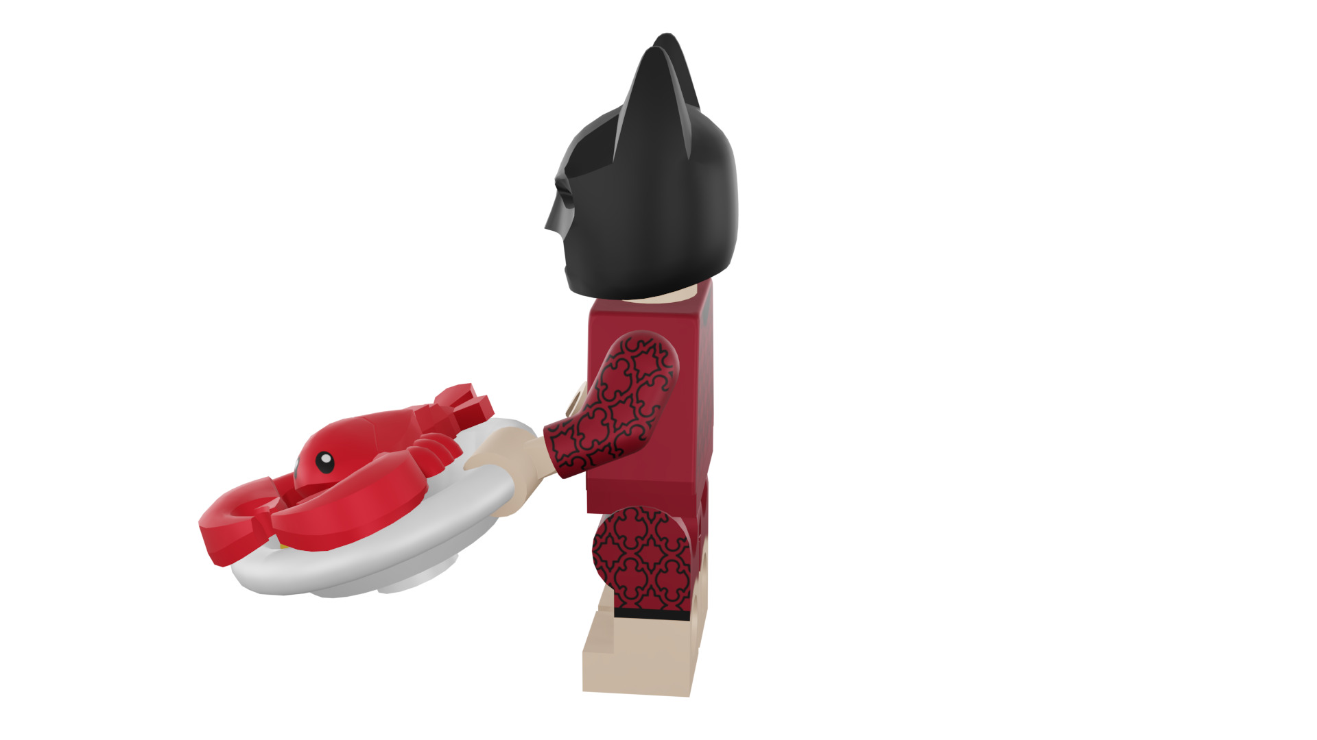 3D print minifigure - 71017-1 Lobster-Lovin Batman 3D print model_41