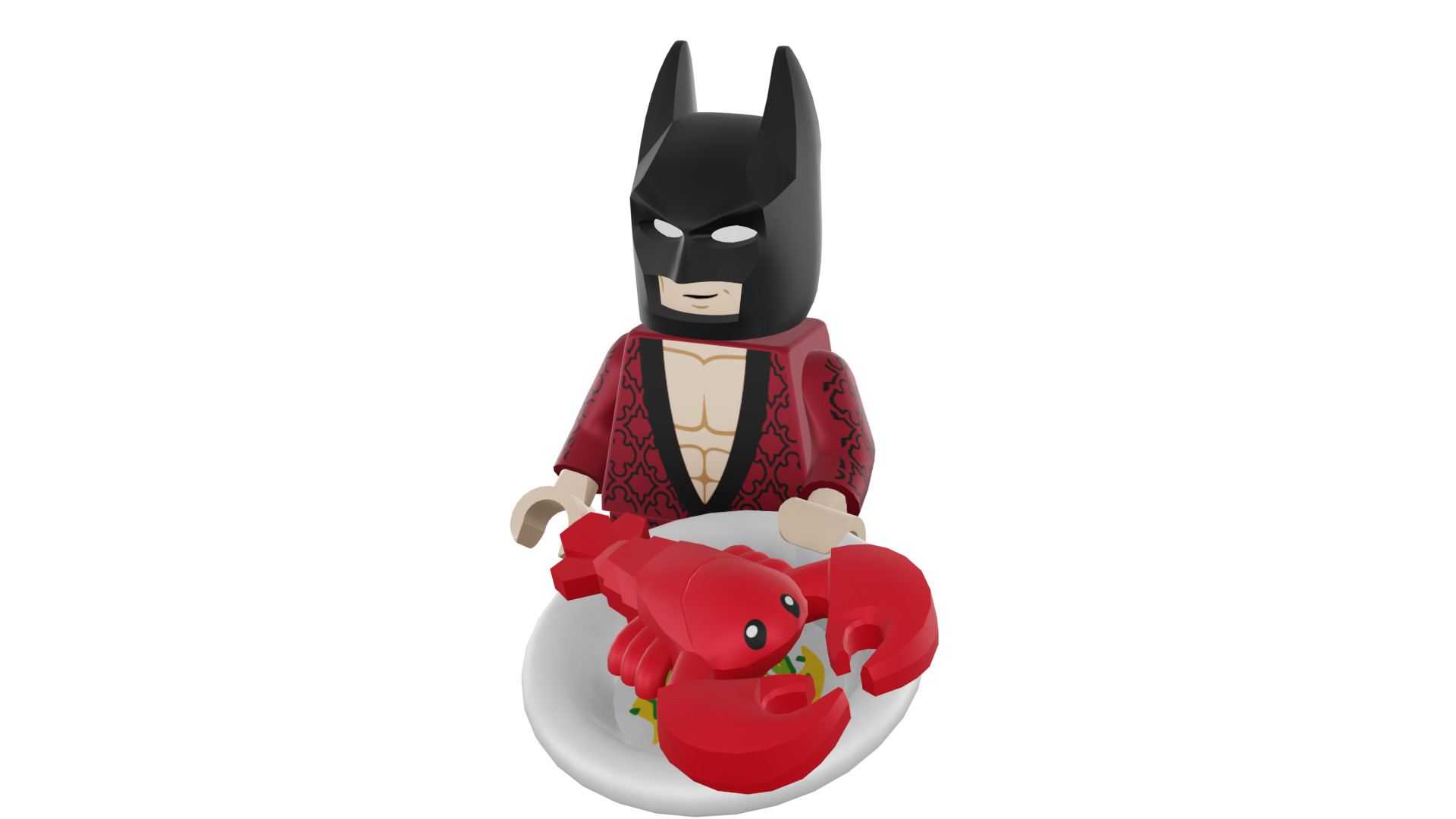 3D print minifigure - 71017-1 Lobster-Lovin Batman 3D print model_50