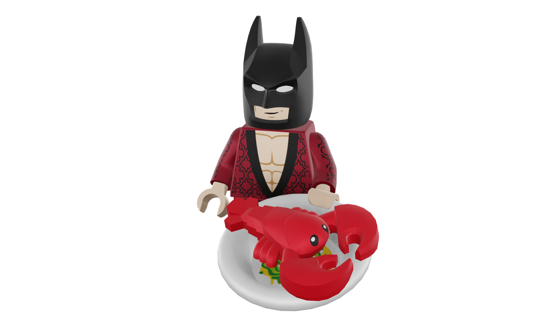 3D print minifigure - 71017-1 Lobster-Lovin Batman 3D print model_51