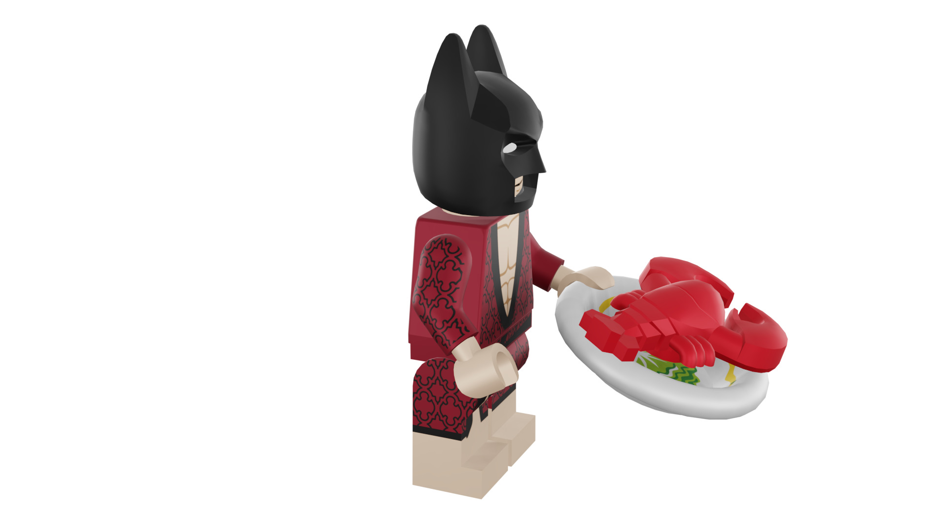 3D print minifigure - 71017-1 Lobster-Lovin Batman 3D print model_17