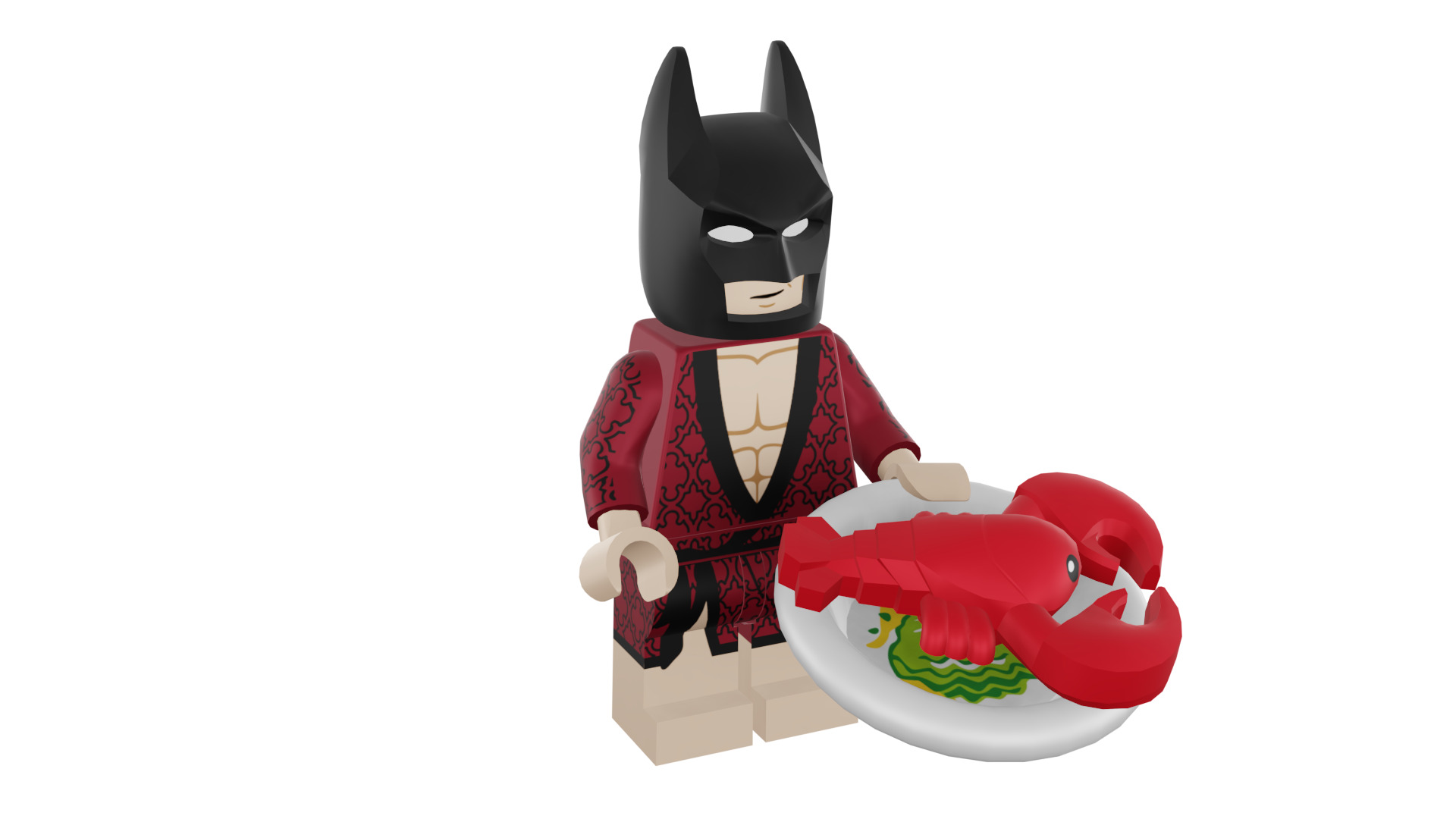3D print minifigure - 71017-1 Lobster-Lovin Batman 3D print model_12