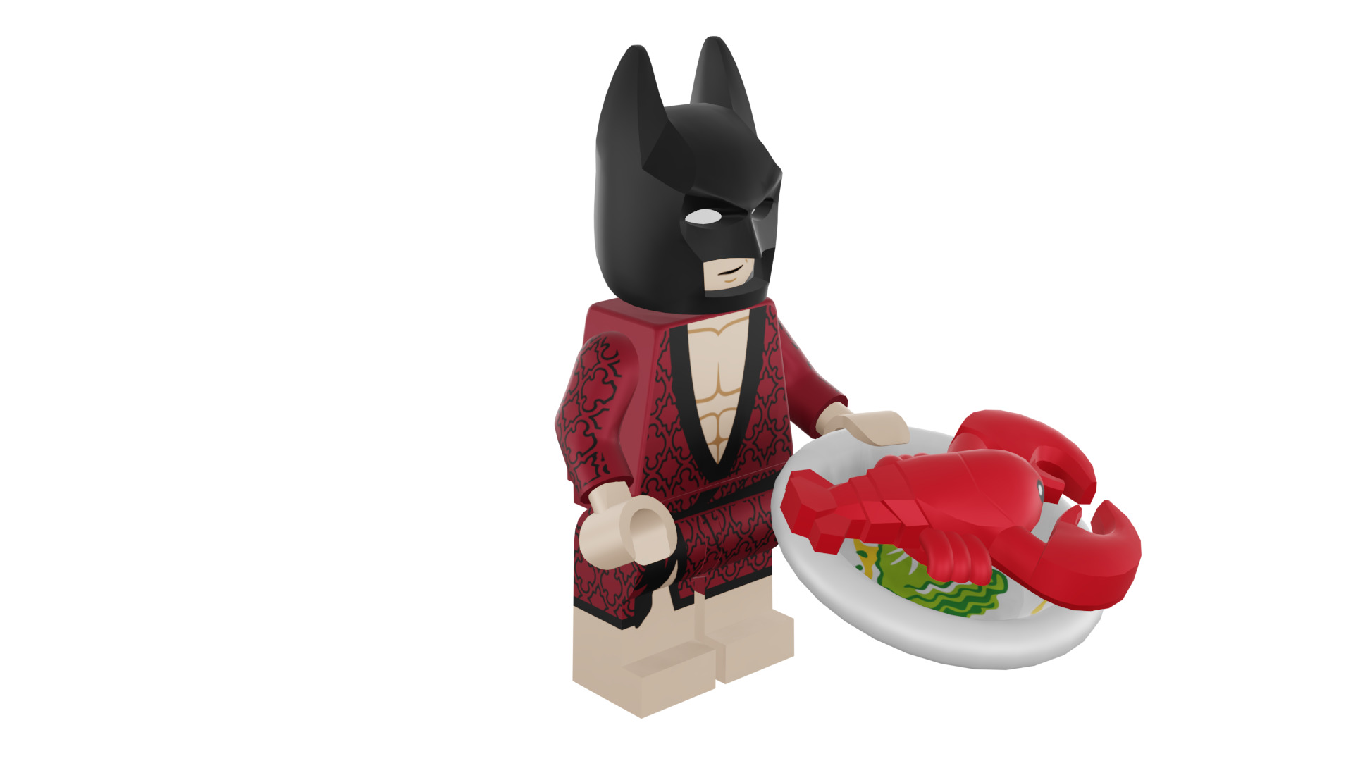 3D print minifigure - 71017-1 Lobster-Lovin Batman 3D print model_14