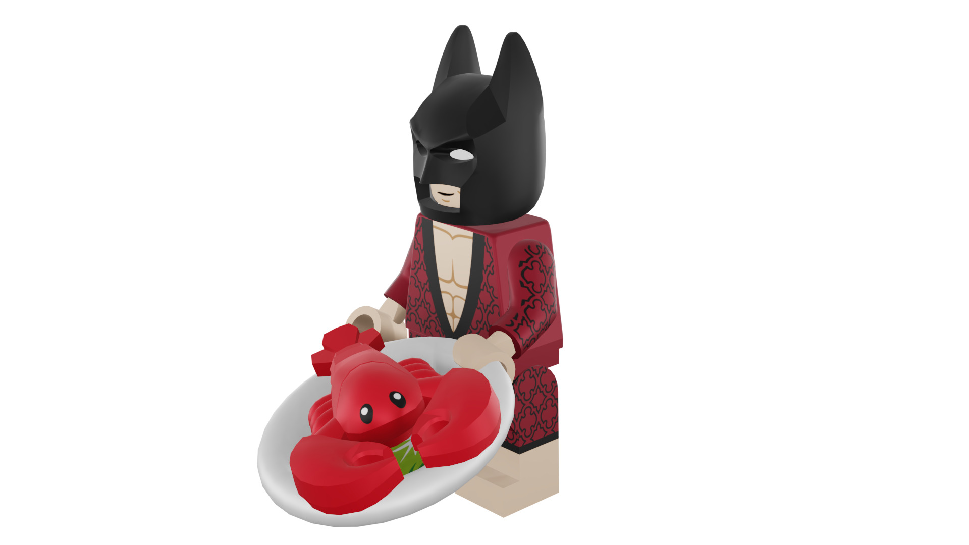 3D print minifigure - 71017-1 Lobster-Lovin Batman 3D print model_47