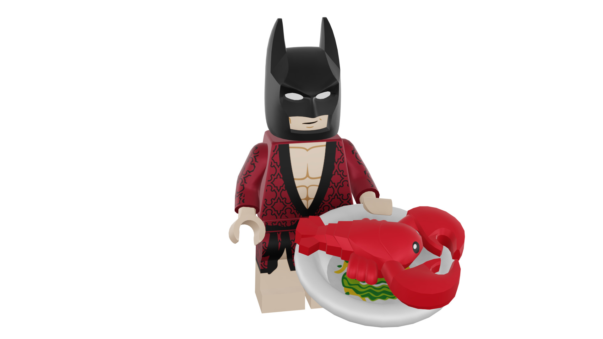 3D print minifigure - 71017-1 Lobster-Lovin Batman 3D print model_54