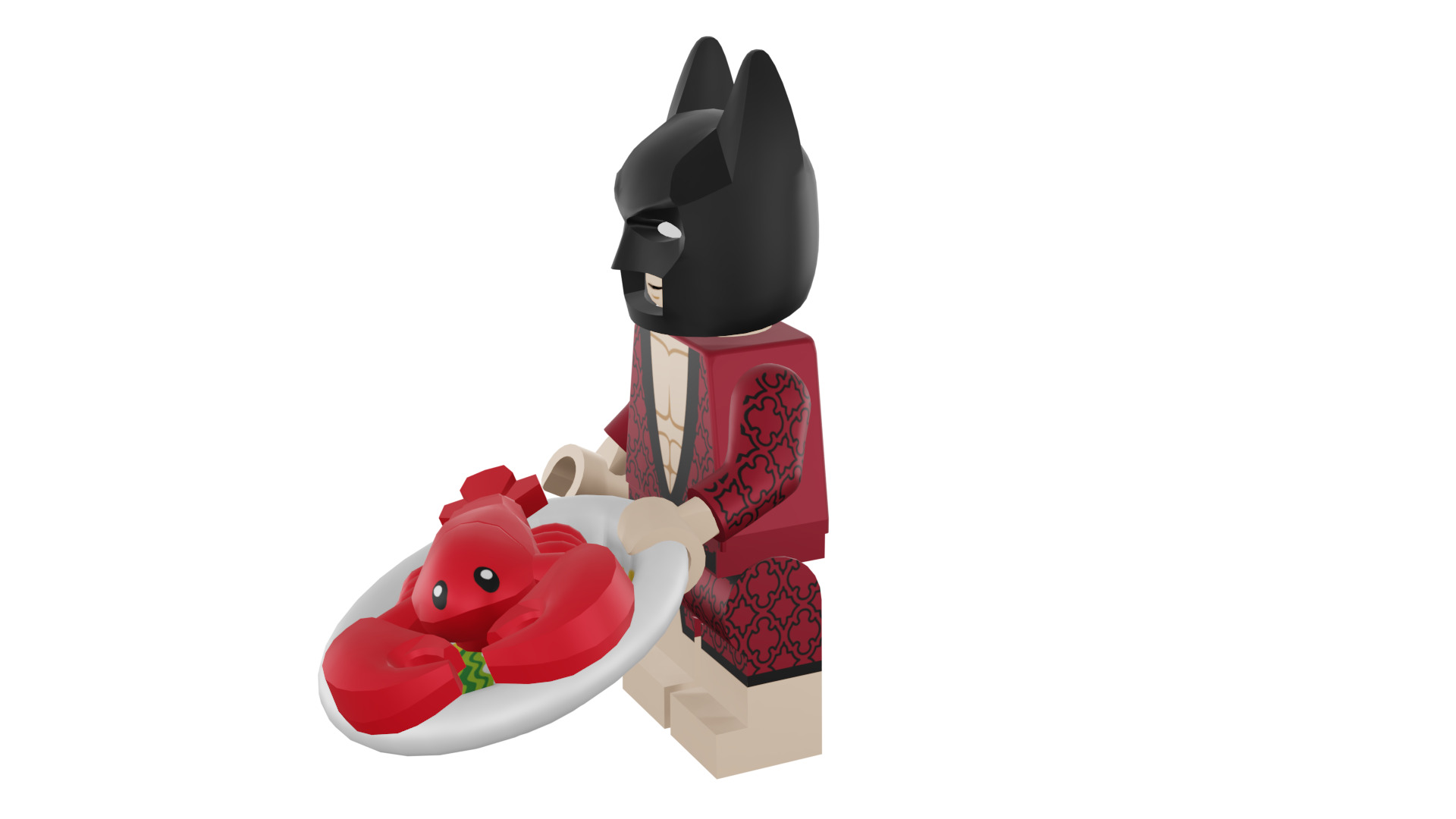 3D print minifigure - 71017-1 Lobster-Lovin Batman 3D print model_45