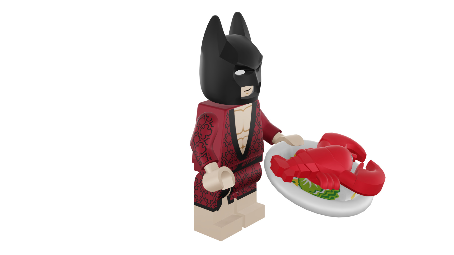 3D print minifigure - 71017-1 Lobster-Lovin Batman 3D print model_15