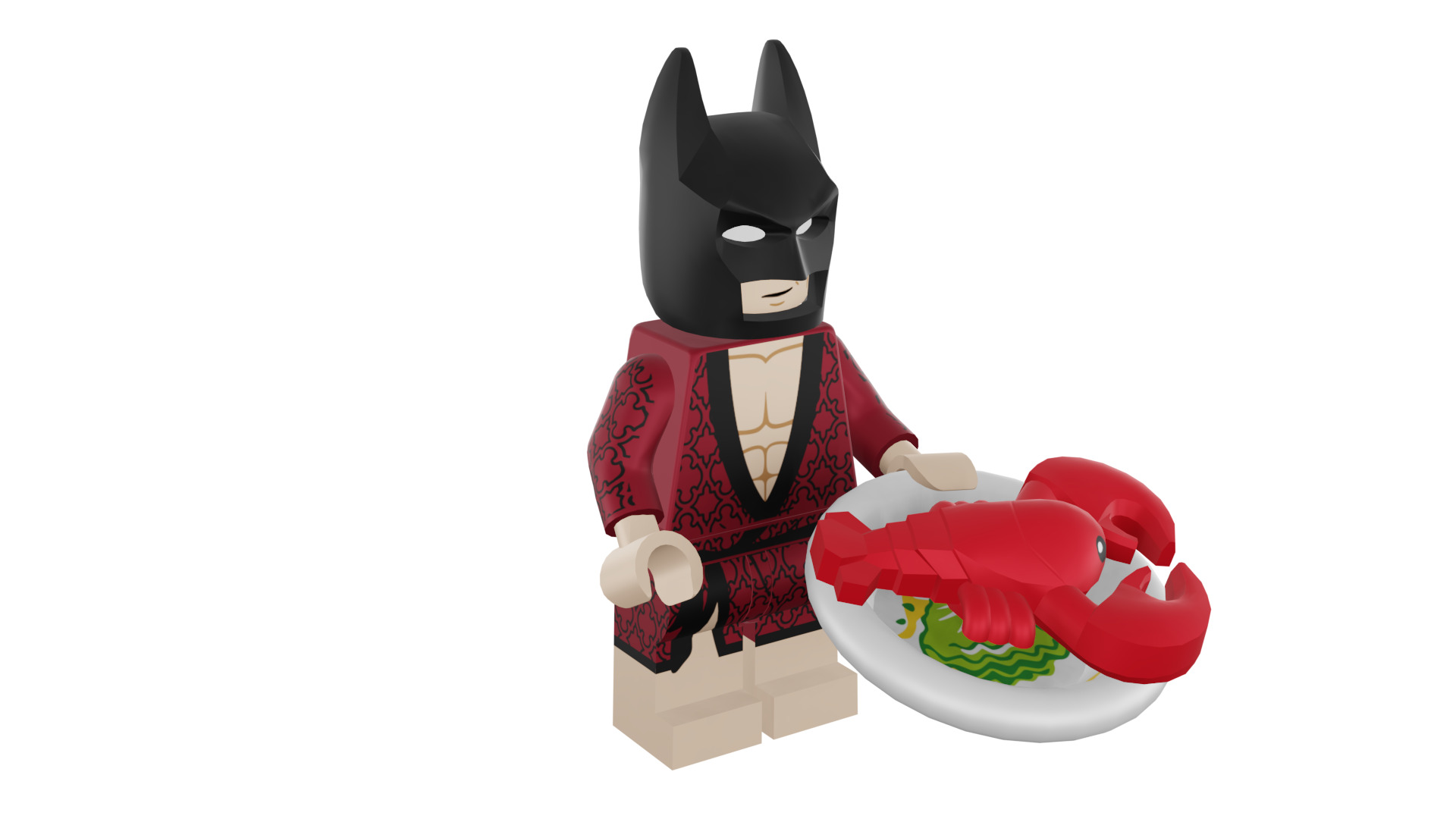 3D print minifigure - 71017-1 Lobster-Lovin Batman 3D print model_13