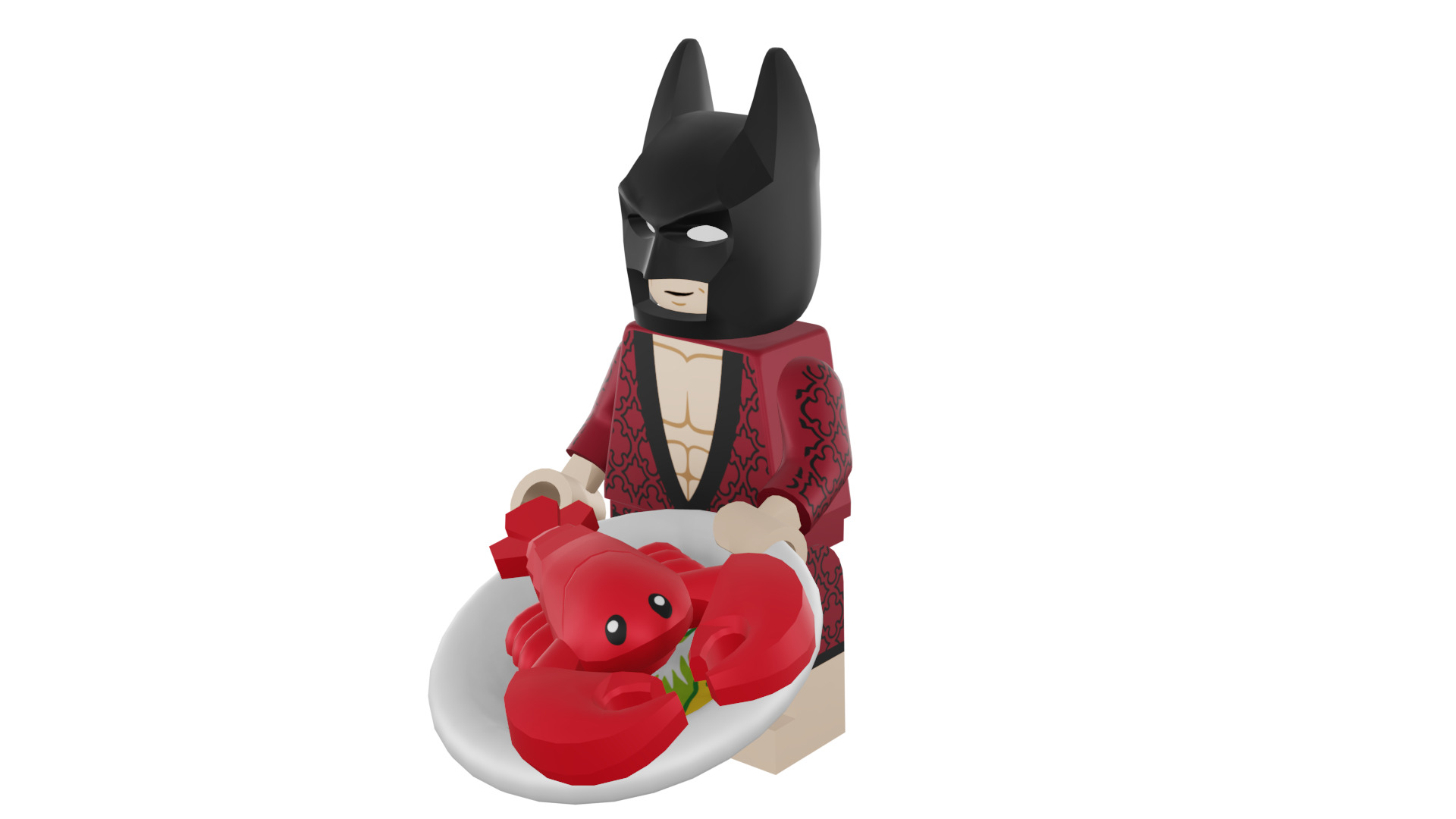 3D print minifigure - 71017-1 Lobster-Lovin Batman 3D print model_48