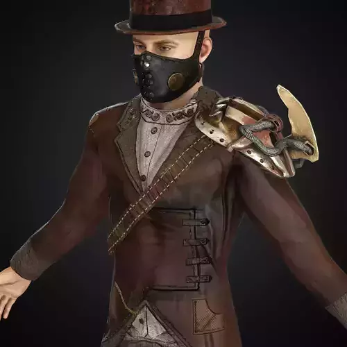 Steampunk rigged character