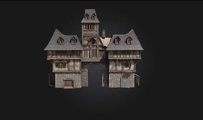 Medieval Fortress Model  Stronghold of the Old World 3D model