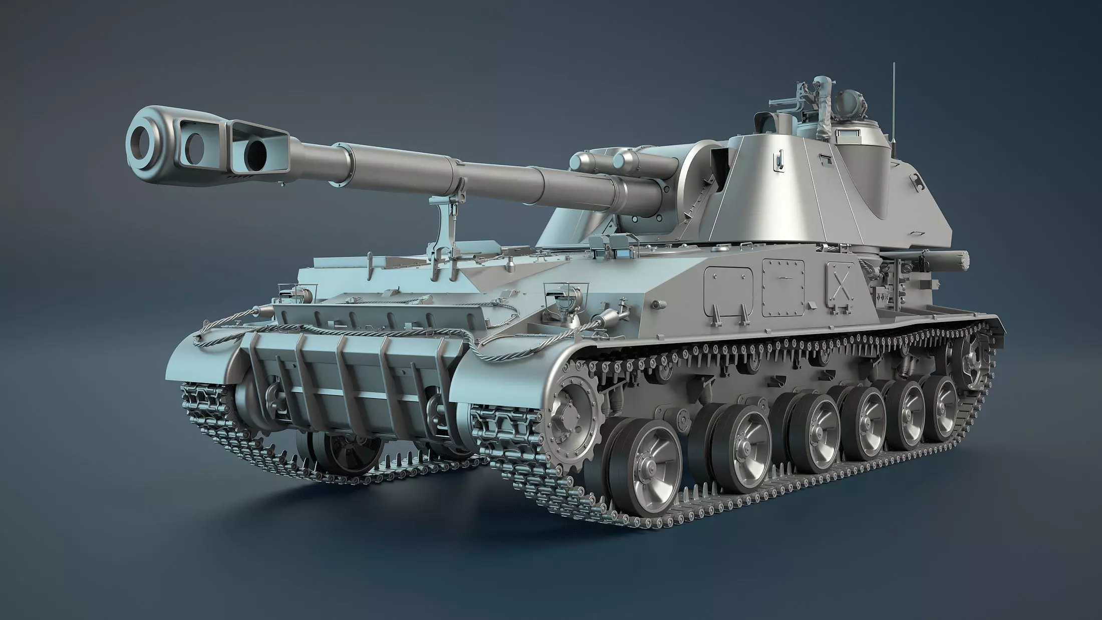 2S3 Akatsiya High-Poly 3D model_0