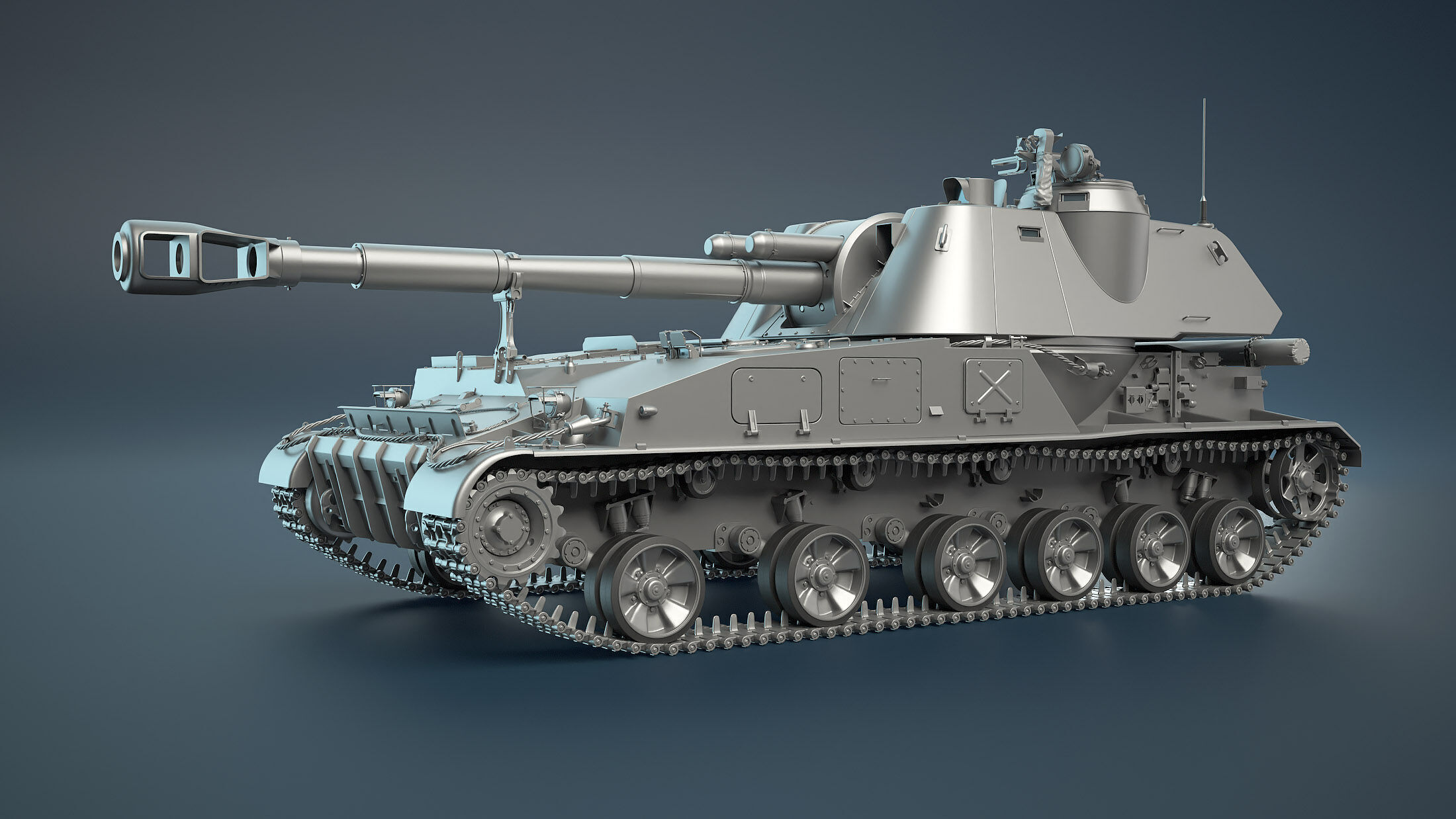 2S3 Akatsiya High-Poly 3D model_1