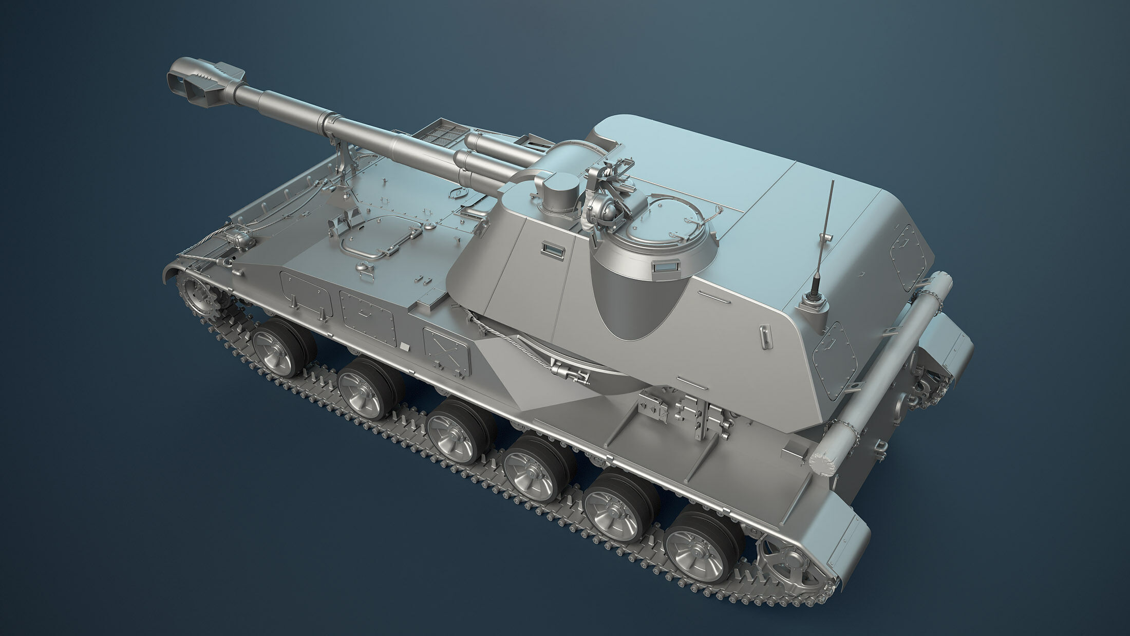 2S3 Akatsiya High-Poly 3D model_3