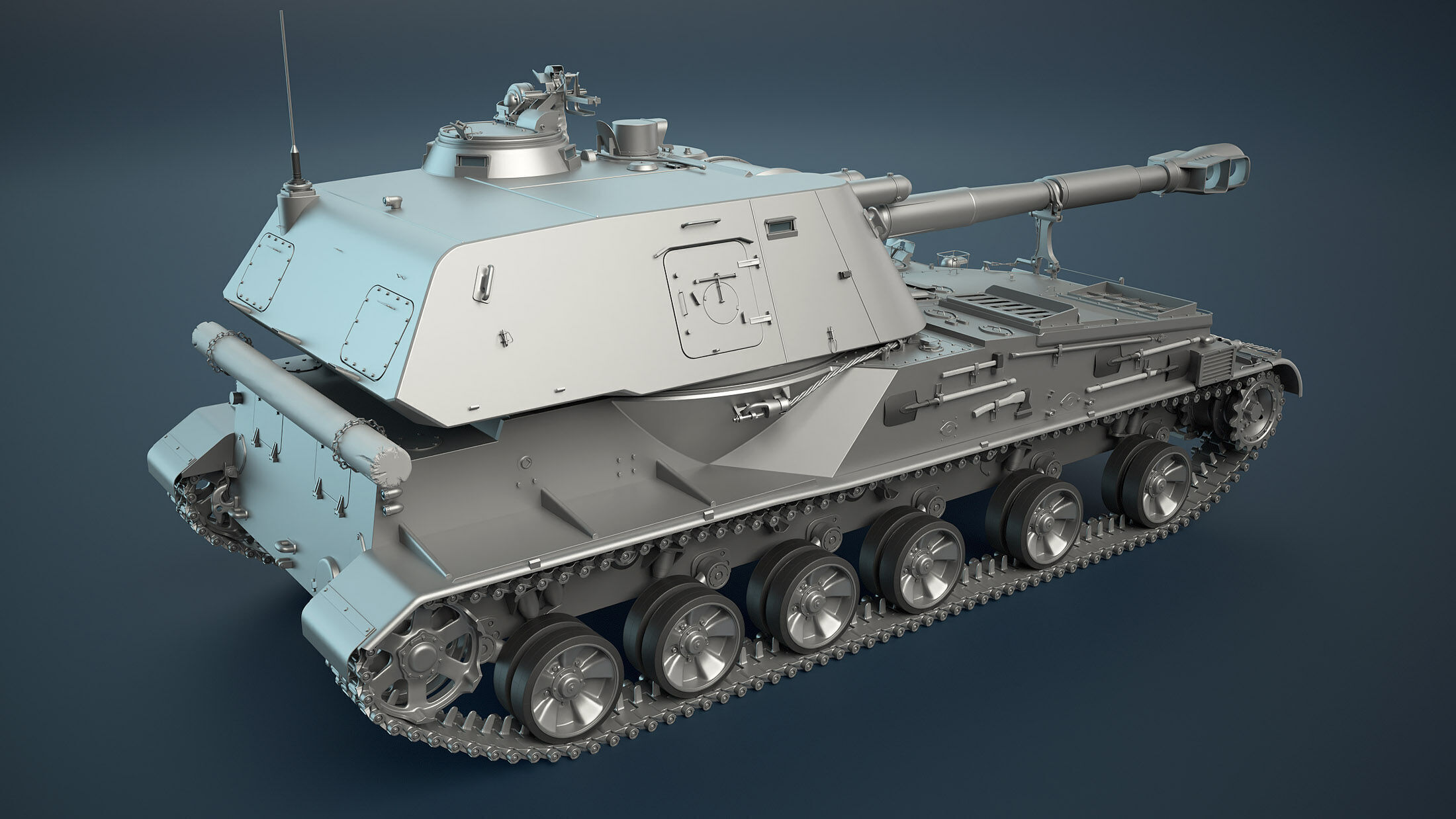2S3 Akatsiya High-Poly 3D model_5