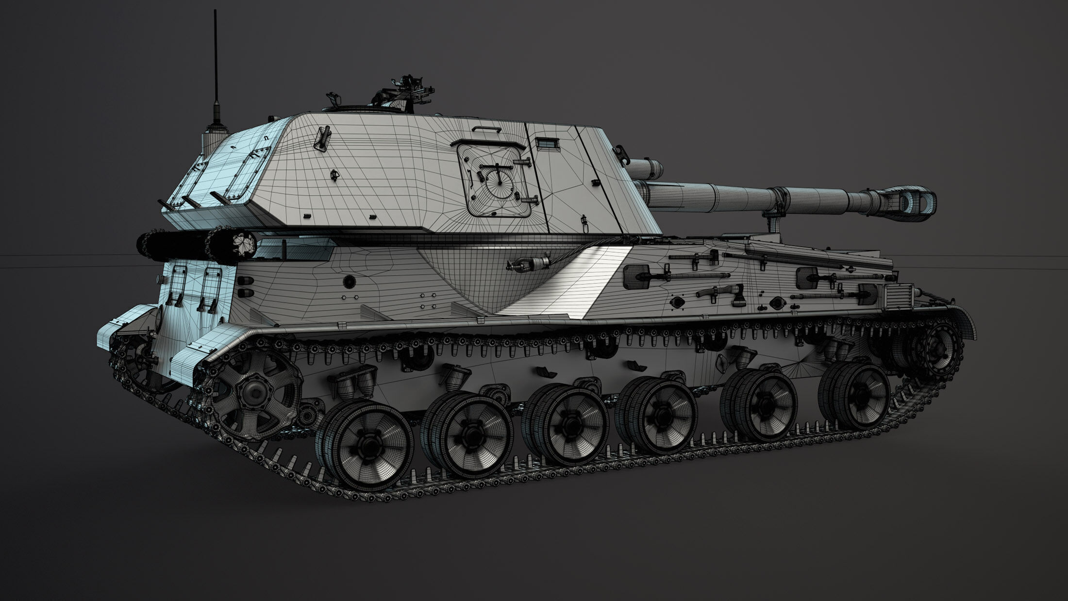 2S3 Akatsiya High-Poly 3D model_12