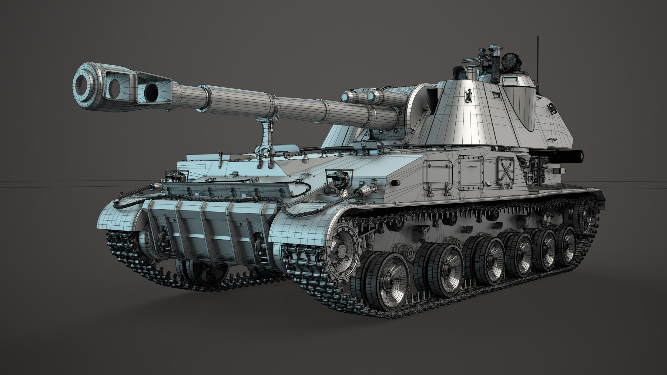 2S3 Akatsiya High-Poly 3D model_9