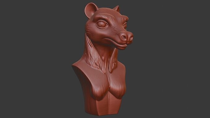 Mongoose  Head Bust 3D STL Printable - 3D Model STL 3D print  3D print model