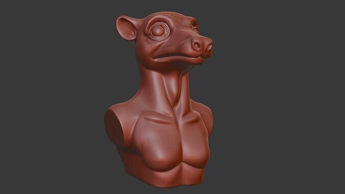 Mongoose Head Bust 3D STL Printable - 3D Model STL 3D Print 3D print model