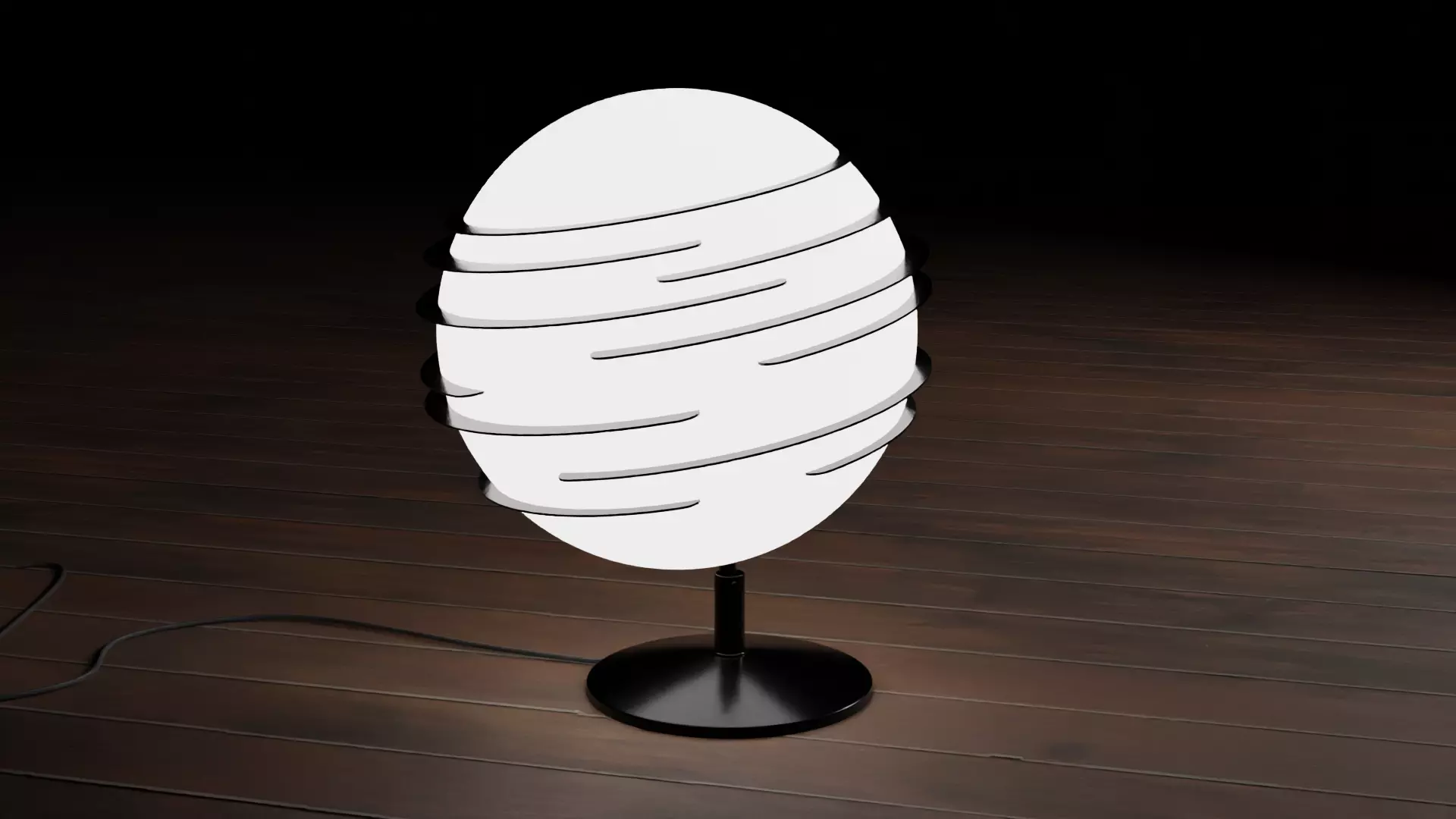 Futuristic Lamp  Low-poly 3D model_0