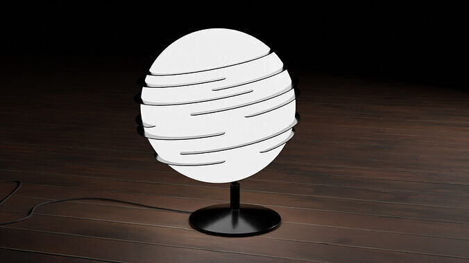 Futuristic Lamp  Low-poly 3D model