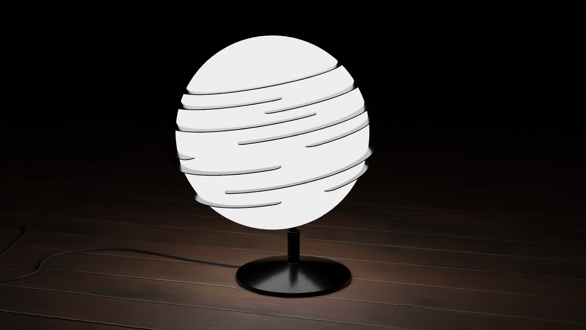 Futuristic Lamp  Low-poly 3D model_1