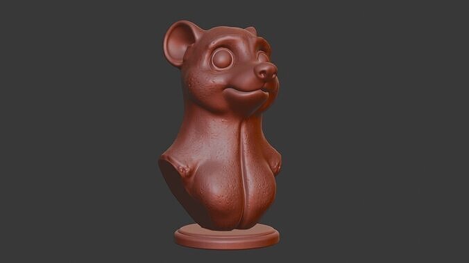 Mongoose Head Bust 3D STL Printable - 3D Model STL 3D print 3D print model