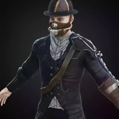  Steampunk rigged character