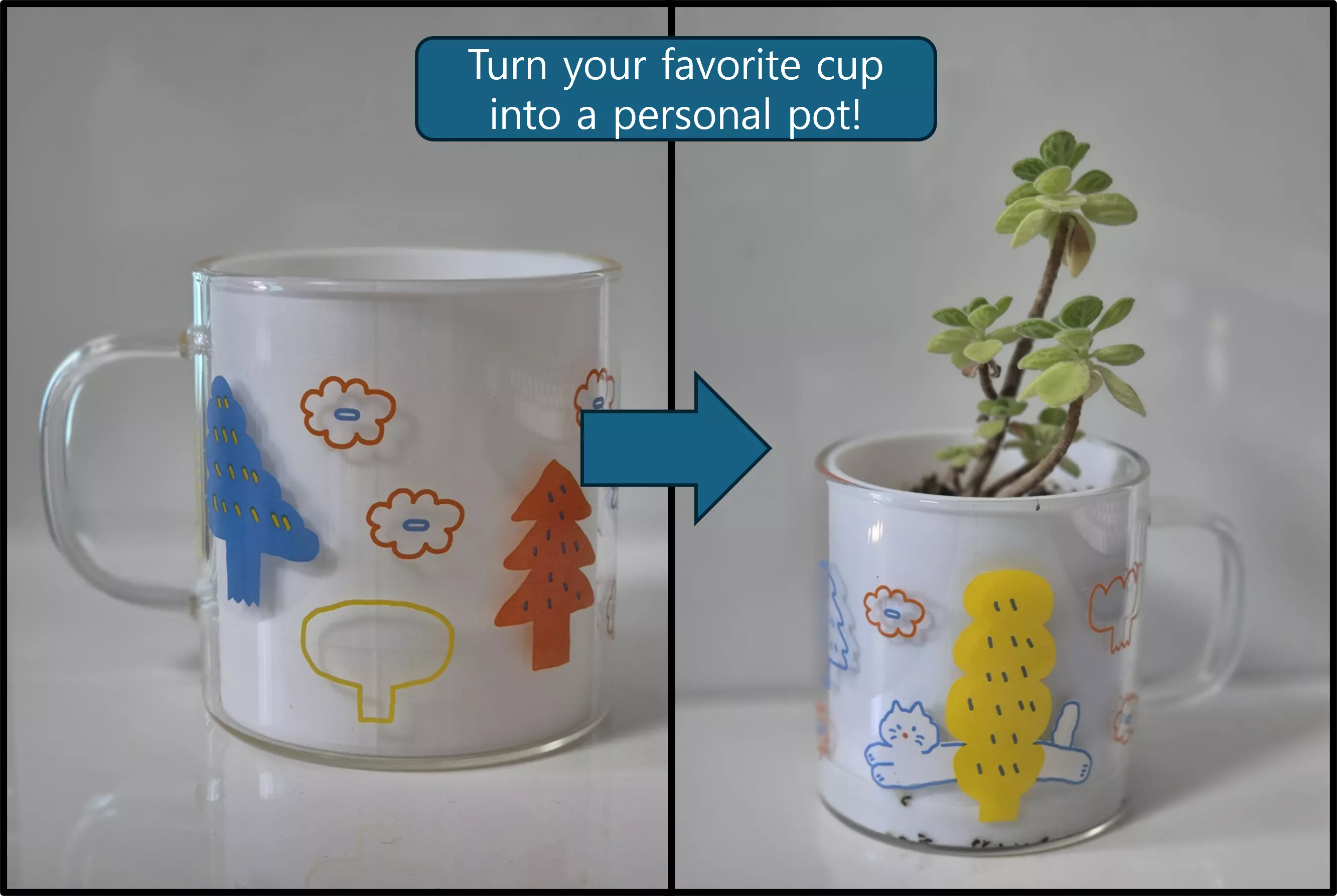 parametric designed pot for your favorite cup 3D print model