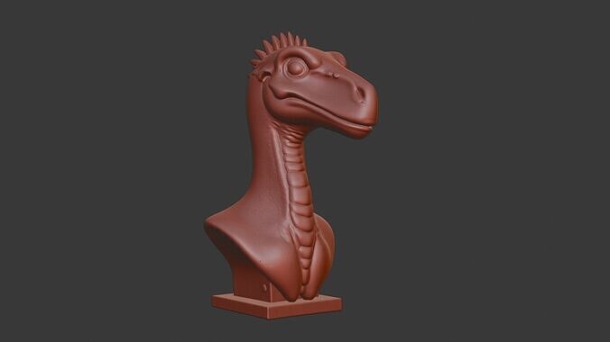 Troodon Head Bust 3D STL Printable - 3D Model STL 3D print model 3D print model