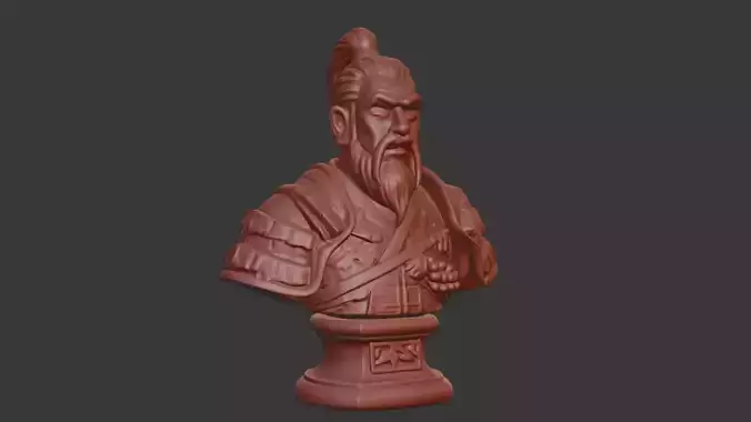 Shingen Yashida Head Bust 3D STL Printable - 3D Model STL 3D 3D print model