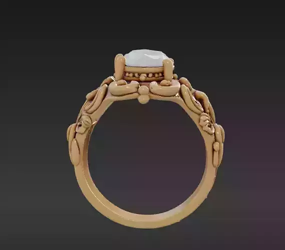 Elegant Womens Ring Design Set  4 STL Files  