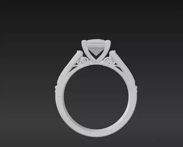 Solitaire Engagement Ring 4 STL File