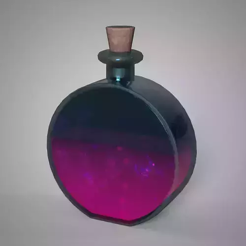 Pink Enchantment Potion Stylized Fantasy Game Asset