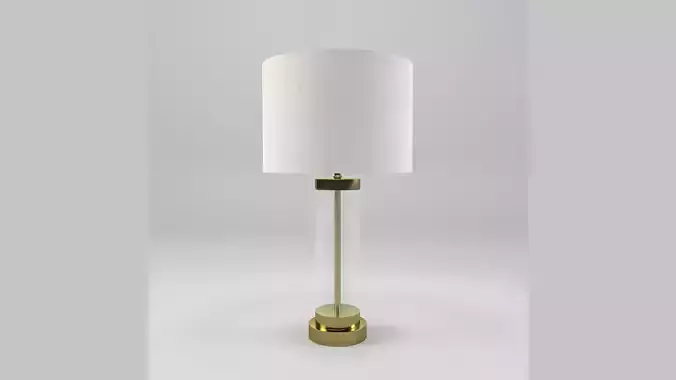 Matt Brass Metal and Cylinder Glass Table Desk Lamp