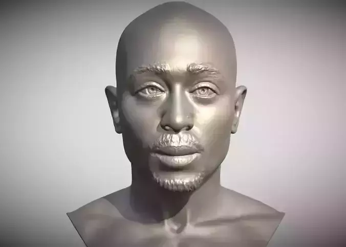 Tupac Shakur bust 3D print model