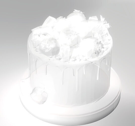 Strawberry Cake 3D Model Low-poly 3D model 5