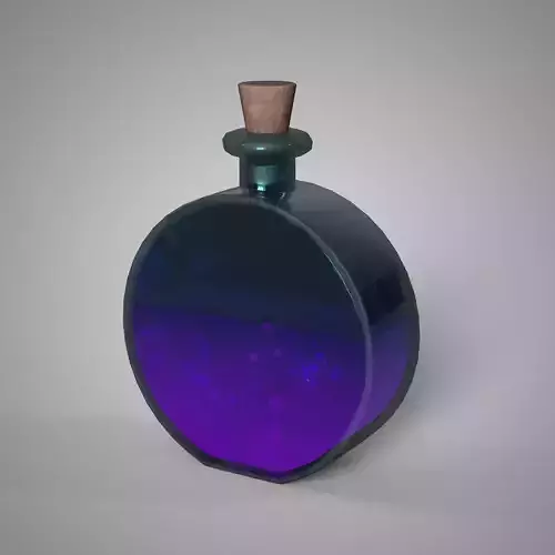 Arcane Shadow Elixir Stylized Fantasy Potion Asset Purple