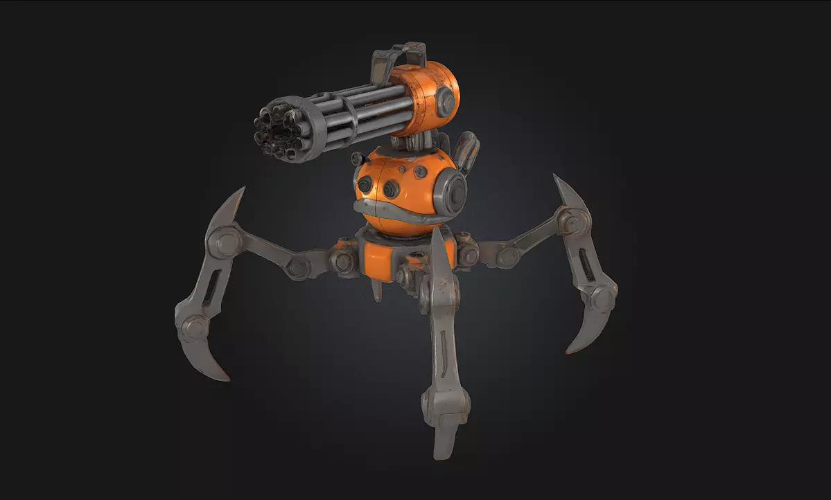 Mech-Sentry Defender Automated Guardian of the Future 3D model_0