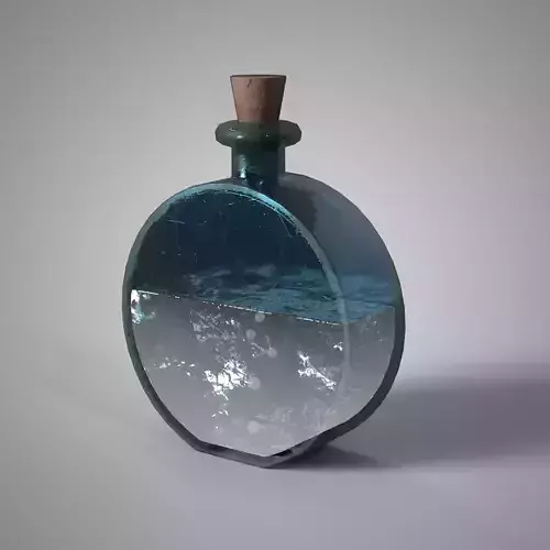 Essence of Clarity Fantasy Potion Bottle 3D Model