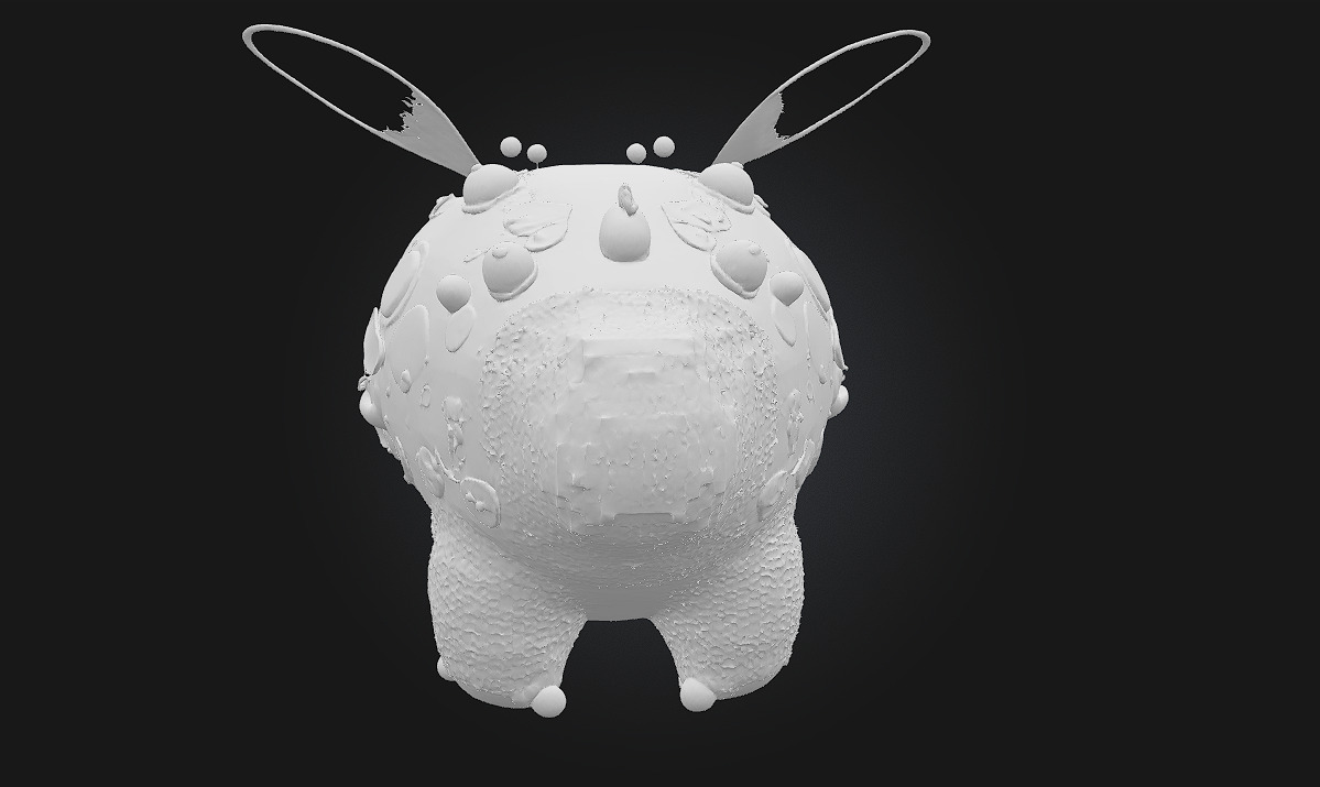 Steampunk Cuddlebug Whimsical Charm in a Brass Shell 3D model_9